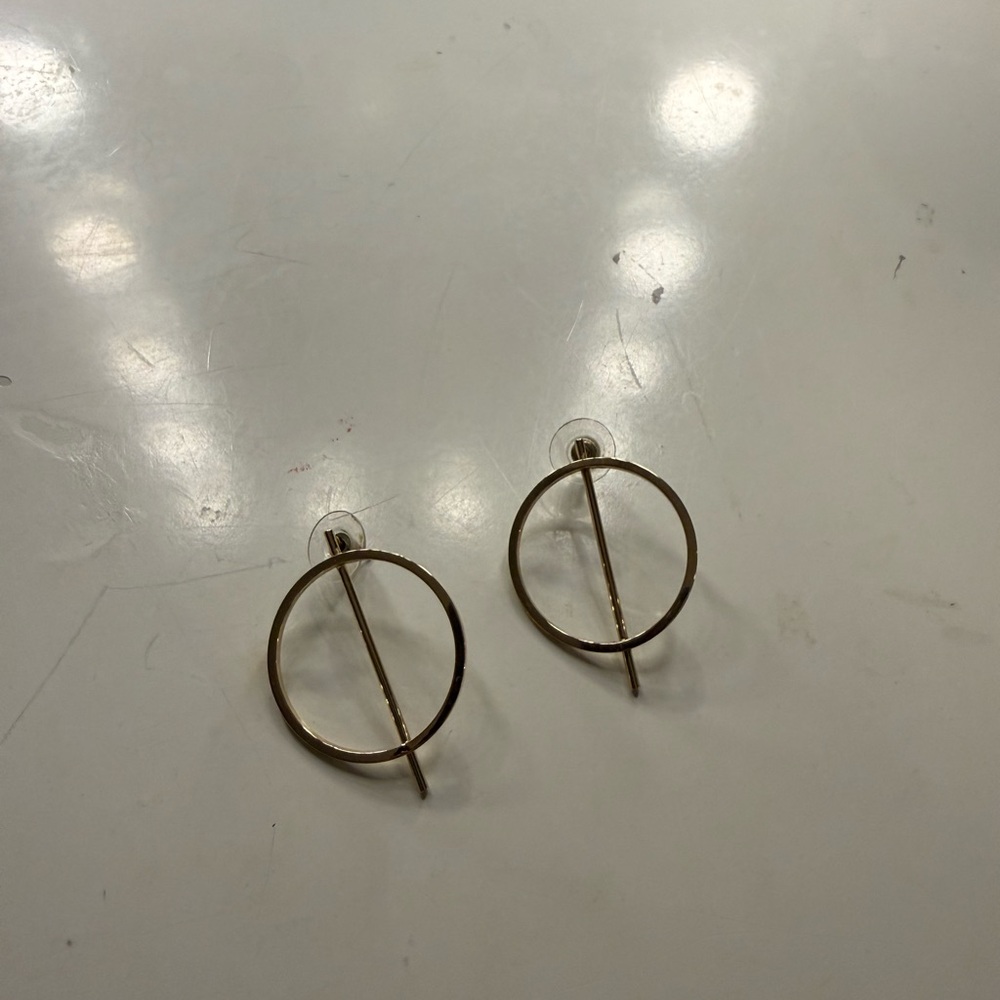 gold statement earrings
